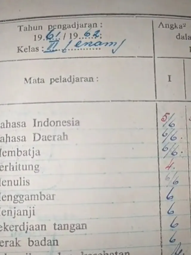 Pria Ini Tunjukan Rapor SD Tahun 1956 Milik Sang Nenek, Isinya Unik Banget
