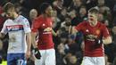 Kembalinya Bastin Schweinsteiger menjadi berkah bagi Manchester United, Basti mencetak satu gol ke gawang Wigan Athletic dan membuatSetan Merah menang telak 4-0 pada Piala FA. (AP/Rui Vieira)