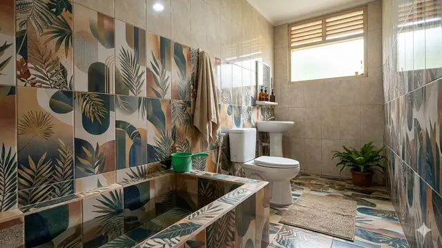 Keramik Kamar Mandi yang Mudah Dibersihkan (Foto: Gemini AI)