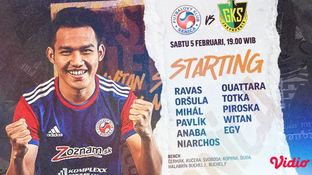 Link Live Streaming FK Senica Vs Jastrzebie di Vidio Malam Ini