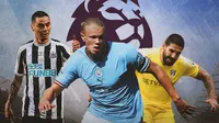 Premier League - Miguel Almiron, Erling Haaland, Aleksandar Mitrovic (Bola.com/Adreanus Titus)