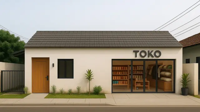 Model Rumah yang Bisa Sekalian Buat Tempat Usaha/Ilustrasi gambar oleh AI