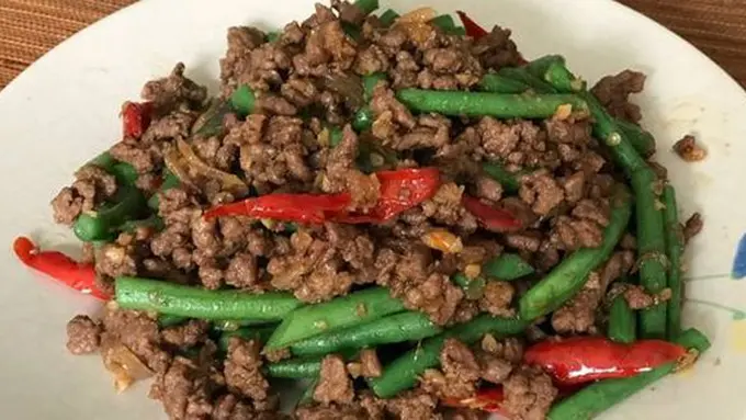 Buncis cah daging sapi./Copyright cookpad.com/yani.lo