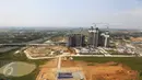 Suasana pembangunan kota baru berskala internasional di Kota Meikarta, Lippo Cikarang, Sabtu (13/05). Proyek yang akan menghabiskan dana sekitar Rp278 triliun berada di koridor Jakarta - Bandung. (Liputan6.com/Fery Pradolo)