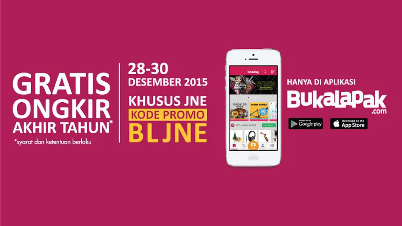 Buruan, Belanja di Bukalapak Bebas Biaya Ongkir