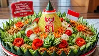 Cara Menghias Tumpeng Sederhana tapi Cantik untuk Meriahkan Kemerdekaan 17 Agustus 1945 HUT RI Ke-81