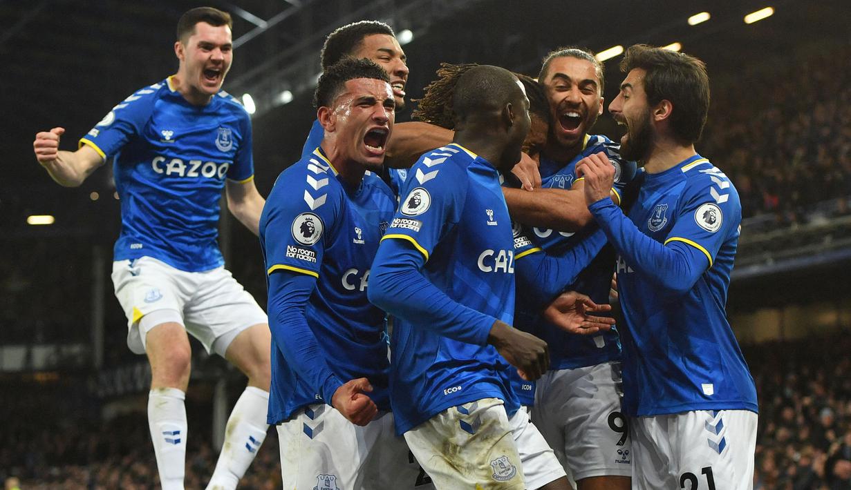 Hasil ini untuk sementara tak mengubah Everton dari posisi ke-17. Skuat asuhan Frank Lampard baru mengantongi 25 poin dari 27 pertandingan atau masih ada dua laga sisa yang belum dimainkan. (AFP/Anthony Devlin)