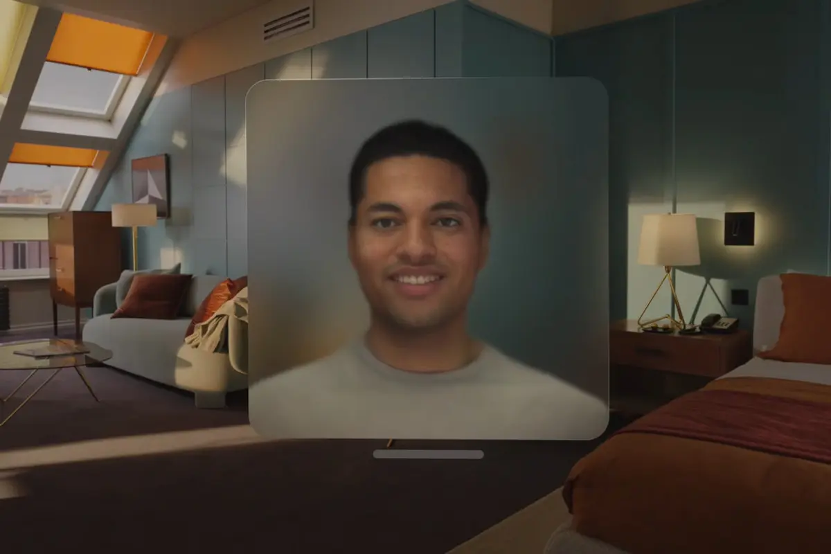 Avatar digital saat FaceTime menggunakan Apple Vision Pro (Apple)