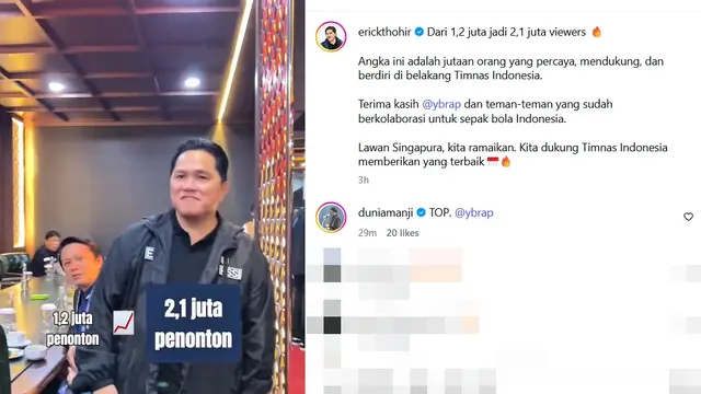 Reza Arap dan Erick Thohir