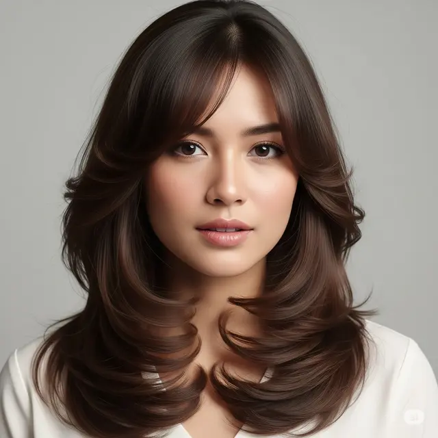 8 Model Rambut Oval Layer Panjang: Tren 2025 untuk Tampilan Stylish