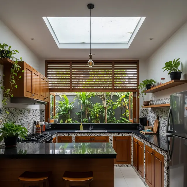 9 Desain Dapur Semi Terbuka dengan Ventilasi Alami, Estetis dan Fungsional