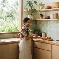 Warna backsplash yang cocok untuk dapur Scandinavian hadirkan suasana baru saat memasak (AI generated)