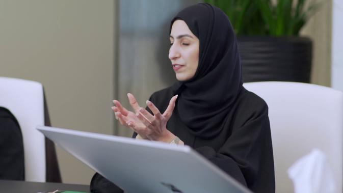 <p>Istri Khalifah bin Zayid Al Nahyan, Shamsa bint Suhail Al Mazrouei. (YouTube/Federal Competitiveness and Statistics Centre)</p>