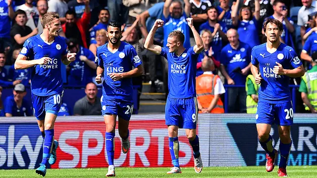 Pemain Leicester Jamie Vardy