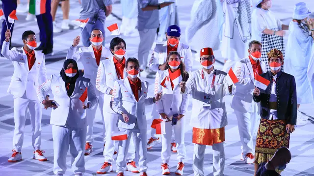Defile kontingen Indonesia