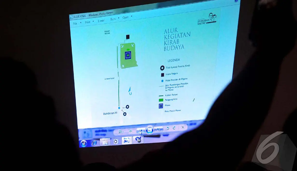 Puncak acara Syukuran Rakyat adalah pelepasan lampion pada 20 Oktober 2014 pukul 19.00 WIB di Monas sebagai simbol harapan, persatuan dan kebersamaan, Jakarta, Rabu (15/10/2014) (Liputan6.com/Johan Tallo)