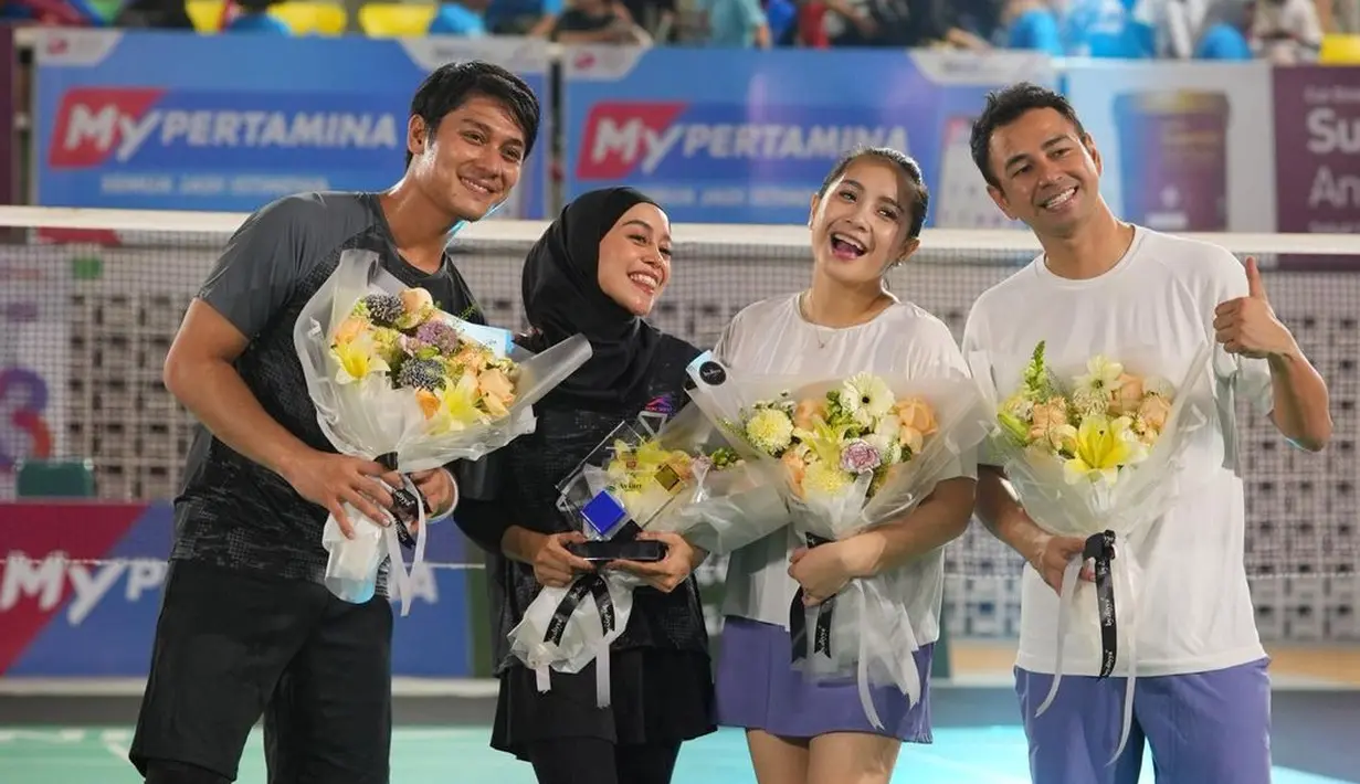 Lesti dan Rizky Billar sukses curi perhatian di Turnamen Olahraga Selebriti Indonesia. [Instagram @rizkybillar]
