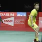 Ganda putra Indonesia, Kevin Sanjaya/Marcus Gideon, saat melawan wakil China, Li Junhui/Liu Yuchen pada laga Indonesia Masters 2018 di Istora Senayan, Minggu (28/1/2018). Kevin /Marcus menang 11-21, 21-10, dan 21-16. (Bola.com/M Iqbal Ichsan)