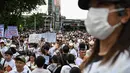 Ribuan warga Filipina turun dan memenuhi jalan-jalan utama di Manila pada Minggu 21 September 2025. (Jam STA ROSA/AFP)