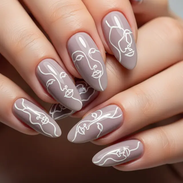 Ide Nail Art Simple Aesthetic (Image by Gemini AI)