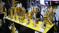 Beragam suspensi Ohlins untuk berbagai jenis sepeda motor. (Septian/Liputan6.com)