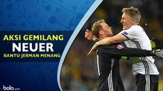 Video Penyelamatan Gemilang Manuel Neuer bantu Jerman kalahkan Ukraina menjadi skor 2-0, pada Senin (13/06/2016).