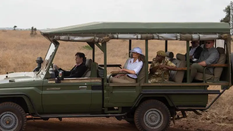 Ibu Negara Amerika Serikat Melania Trump di Nairobi, Kenya (5/10) (Saul Loeb / AFP PHOTO)