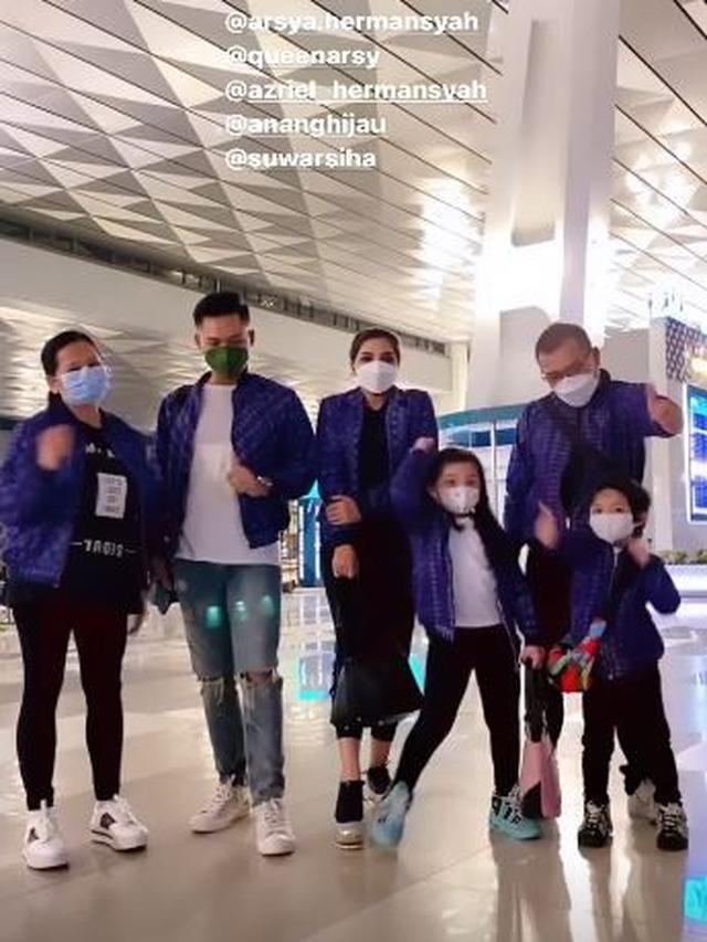 6 Momen Keberangkatan Keluarga Anang Hermasnyah Antar Ashanty Berobat ke Dubai