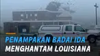 CCTV merekam kuatnya hantaman badai Ida di pelabuhan wilayah Port Fourchon.