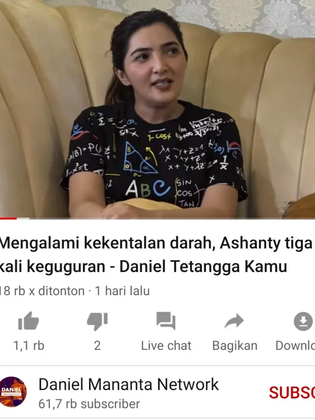 Unggahan Daniel Mananta. (Foto: YouTube Daniel Mananta Network)