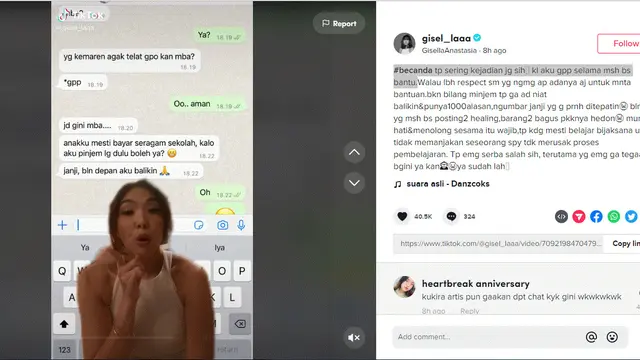 Gisel Sindiri orang yang kerap menghutang dan belum melunasi namun malah pamer kemewahan