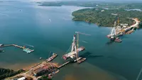 Pembangunan Jembatan Pulau Balang Akses Utama Ibu Kota Baru Capai 76 Persen