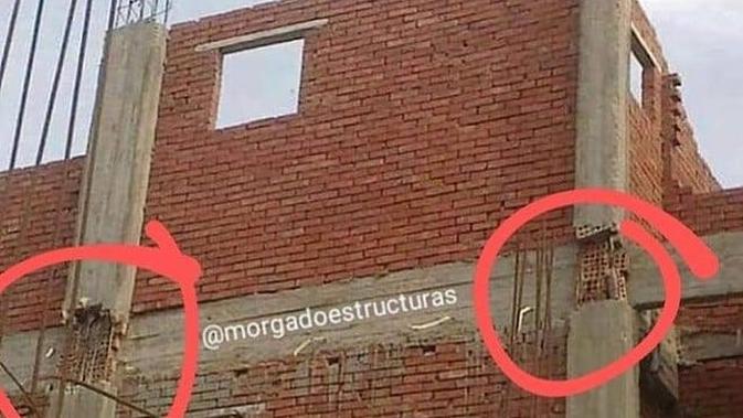 Kesalahan tukang bangunan yang absurd (Sumber: Instagram/puraengenharia)