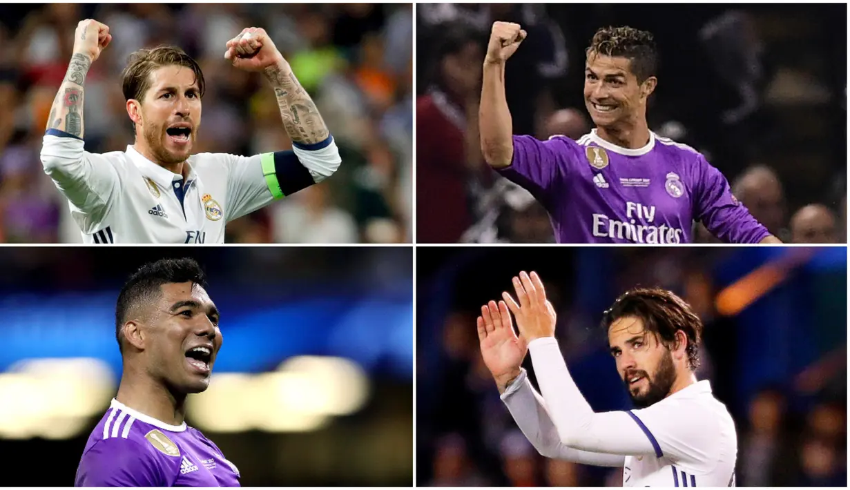 UEFA memilih 18 pemain untuk mengisi skuat terbaik Liga Champions 2016-2017.  Berikut delapan pemain terbaik yang berasal dari Real Madrid.