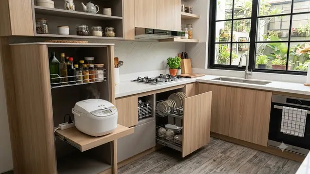 Kitchen Set Modular dengan Rak Tarik Multifungsi