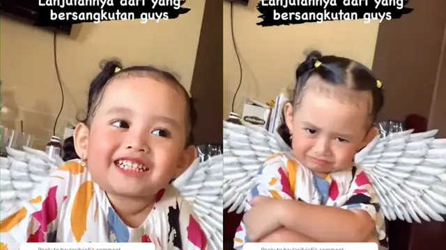 Potret kelucuan tingkah bocah menggoda pengendara motor,