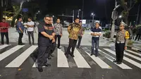 Wali Kota Medan, Bobby Nasution, meninjau langsung lokasi Intersection Jalan Sudirman menjelang dibuka agar bisa dilintasi masyarakat