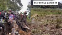 Viral Komunitas Trail Bikin Hancur Kebun Edelweis di Ranca Upas (Tangkapan Layar TikTok)
