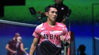 Tunggal putra Indonesia Jonatan Christie&nbsp;mengatasi perlawanan pebulu tangkis Prancis Toma Junior Popov dua gim langsung 21-9 dan 21-11 pada babak 64 besar&nbsp;BWF World Championship 2022&nbsp;di Tokyo Metropolitan Gymnasium, Jepang, Senin, 22 Agustus. (foto: PBSI)