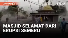 Mashallah, Sebuah Masjid Masih Berdiri Kokoh Usai Erupsi Semeru