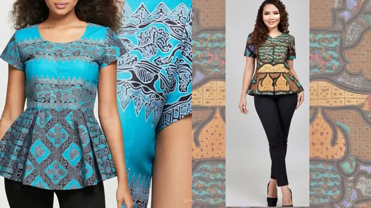 model atasan batik peplum membuat penampilan lebih fashionable dan elegan (sumber: meta ai)
