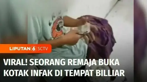VIDEO: Viral! Seorang Remaja di Tanjung Balai Bongkar Kotak Infak Masjid di Tempat Billiar
