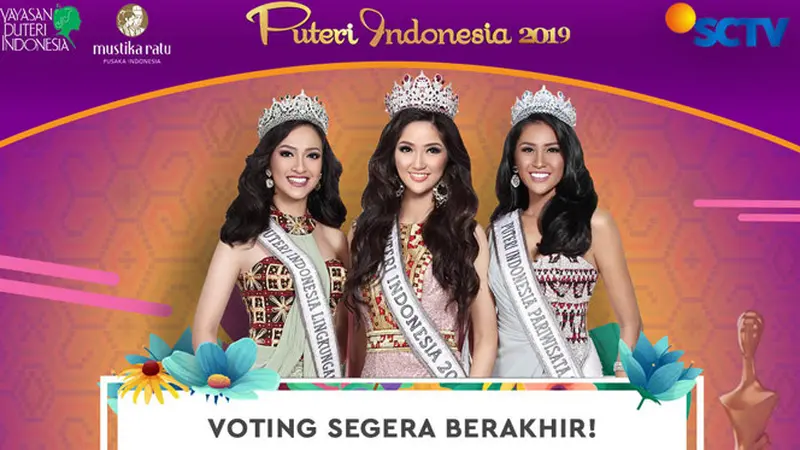 Voting Putri Indonesia 2019 Segera Ditutup, Buruan Pilih Finalis Favorit Kamu!