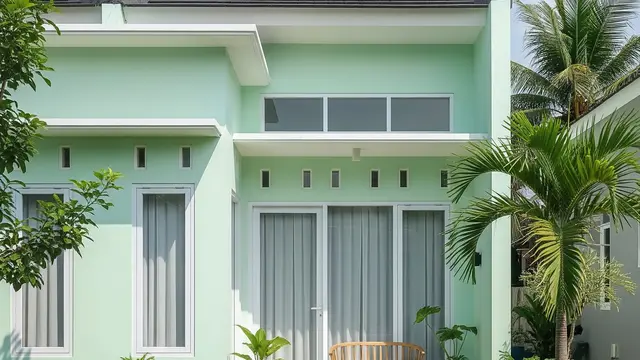 Gambar Rumah Minimalis Cat Hijau