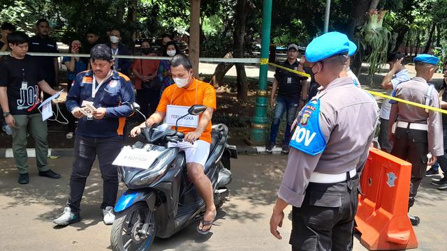 Rekonstruksi Pembunuhan Sopir Taksi Daring