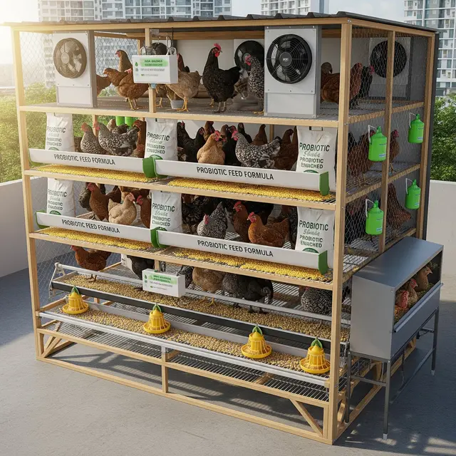 Cara Membuat Kandang Ayam Kampung Anti Bau (Image by Gemini AI)