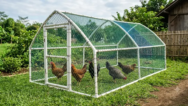 Desain Kandang Ayam Umbaran Portable. Gemini