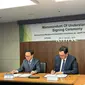 Holding BUMN Perkebunan, PT Perkebunan Nusantara III (Persero) menandatangani 2 Nota Kesepahaman (MoU) kerja sama dengan mitra dari Korea Selatan, yaitu Korea Management Association Consultants, Inc. (KMAC) dan POSCO International Corporation (POSCO). (Dok. Istimewa)