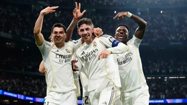 Tiga Gol Federico Valverde Antar Los Blancos Selangkah Lebih Dekat ke Perempat Final Liga Champions 2025/2026