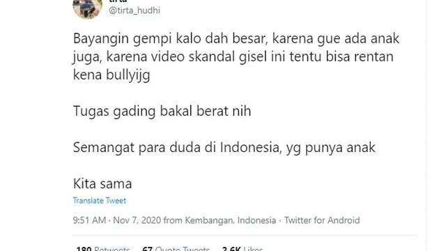 Dr Tirta Mengomentari video syur mirip Gisel (Foto: Twitter)